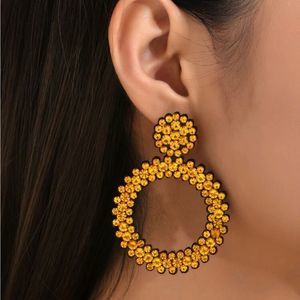 Yellow Stone Earrings- Brand New